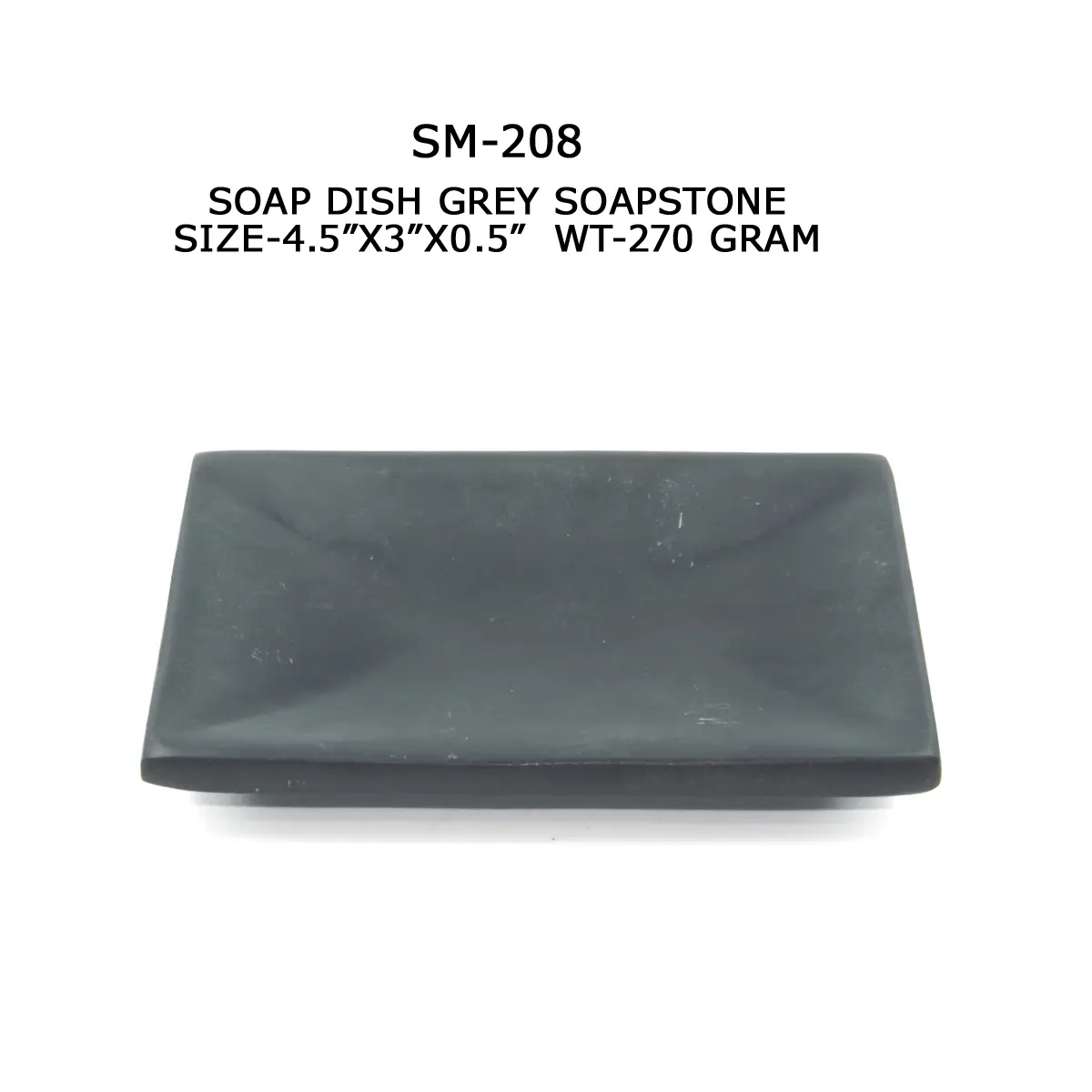 SOAP DISH GREY SOAPSTONE